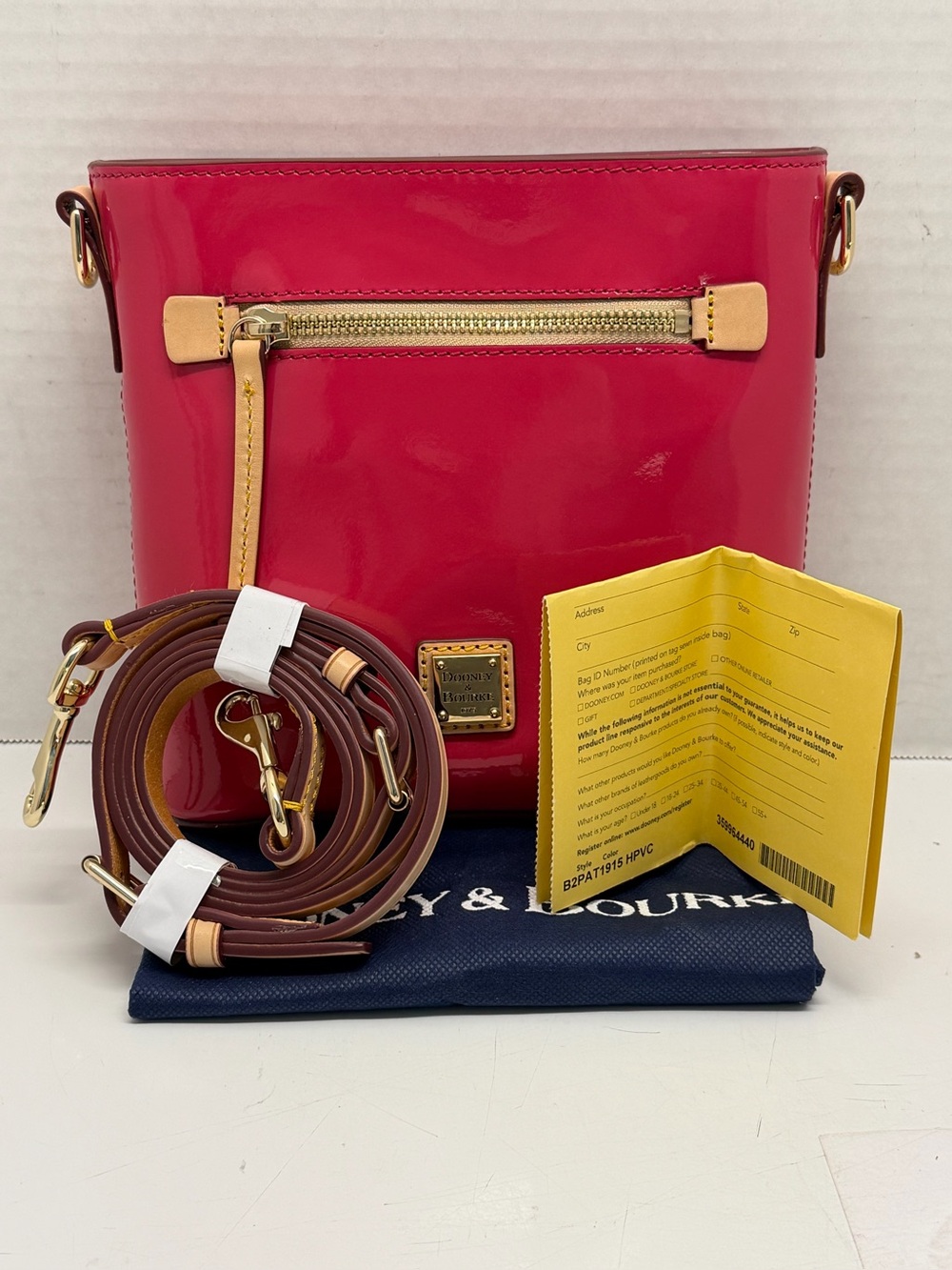 Dooney & Bourke Patent Leather Small Zip Crossbody